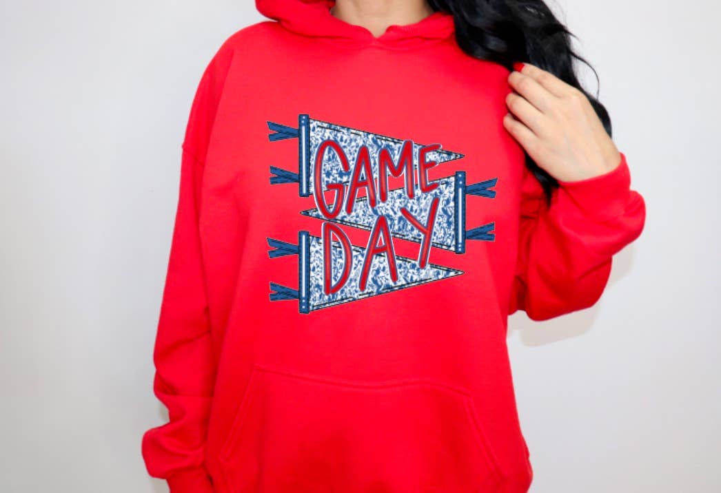 Preppy Chinoiserie Game Day Hoodie Sports Football 