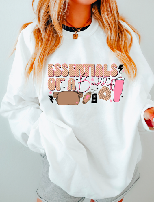 Essentials Of A Baddie Sweatshirt | Preppy | Checker