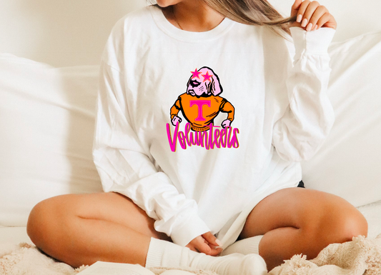 Preppy Tennessee Volunteers Mascot Gildan Long Sleeve Tee