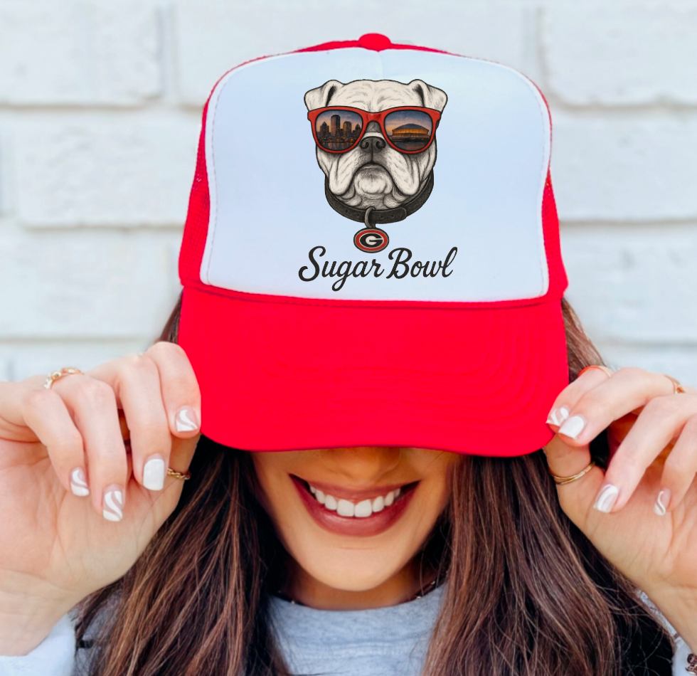  Georgia Bulldogs Sugar Bowl Football Trucker Hat 