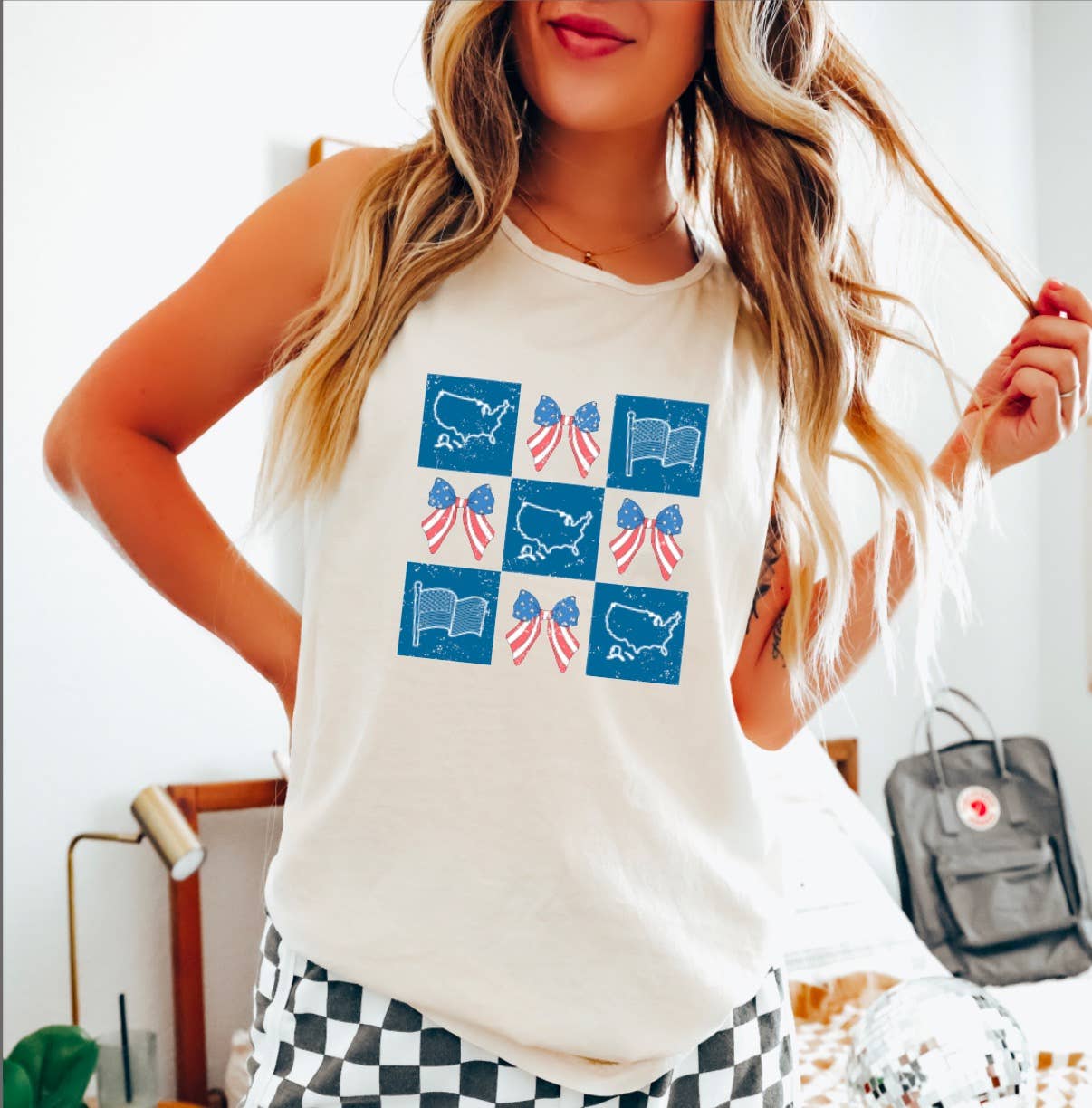 Retro Coquette American Things Tank 4th Of July USA  