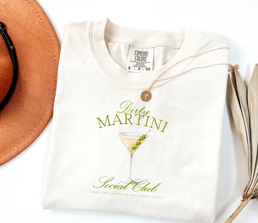 Preppy Dirty Martini Comfort Colors Tee