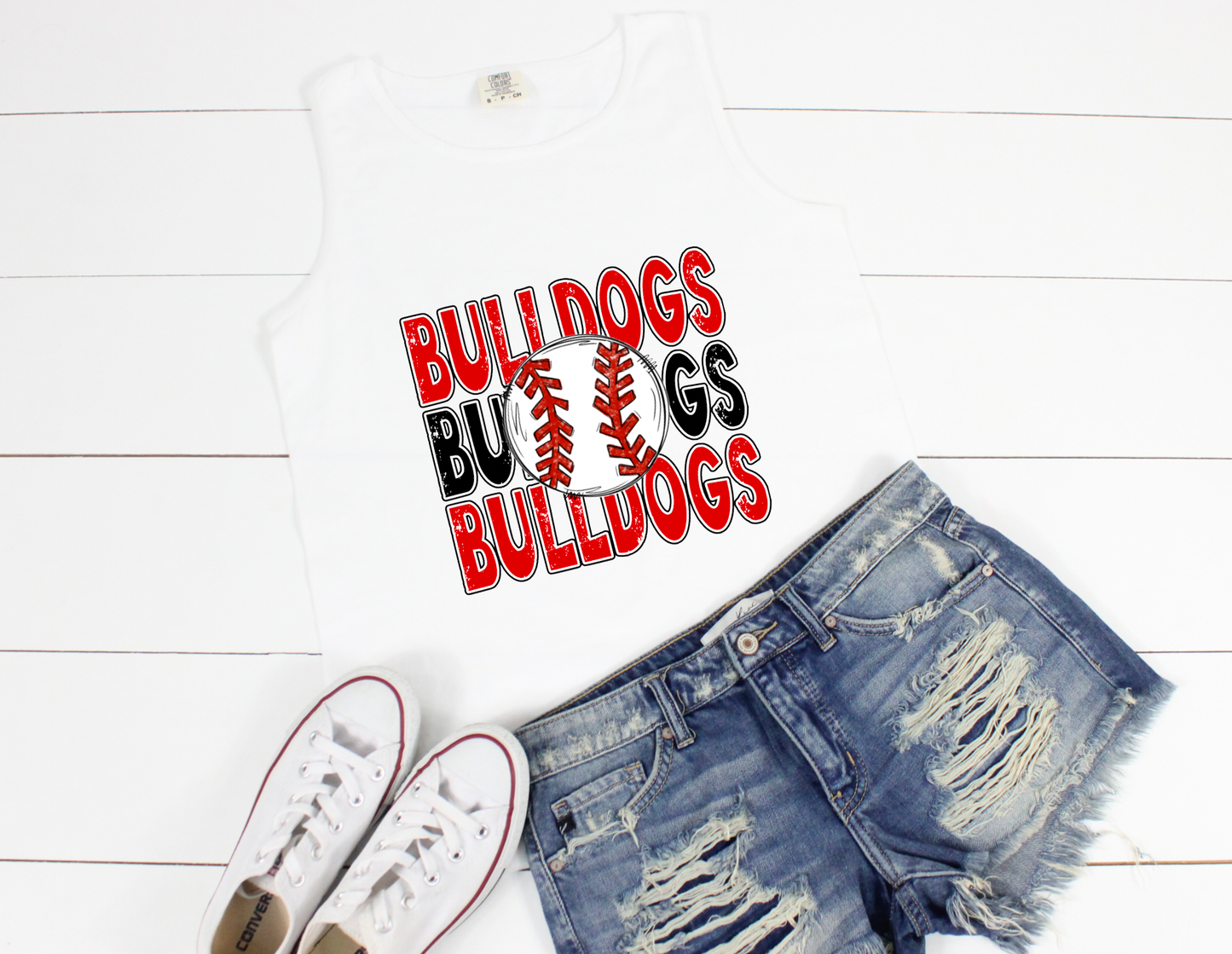 Georgia Bulldogs Baseball Comfort Colors Tank