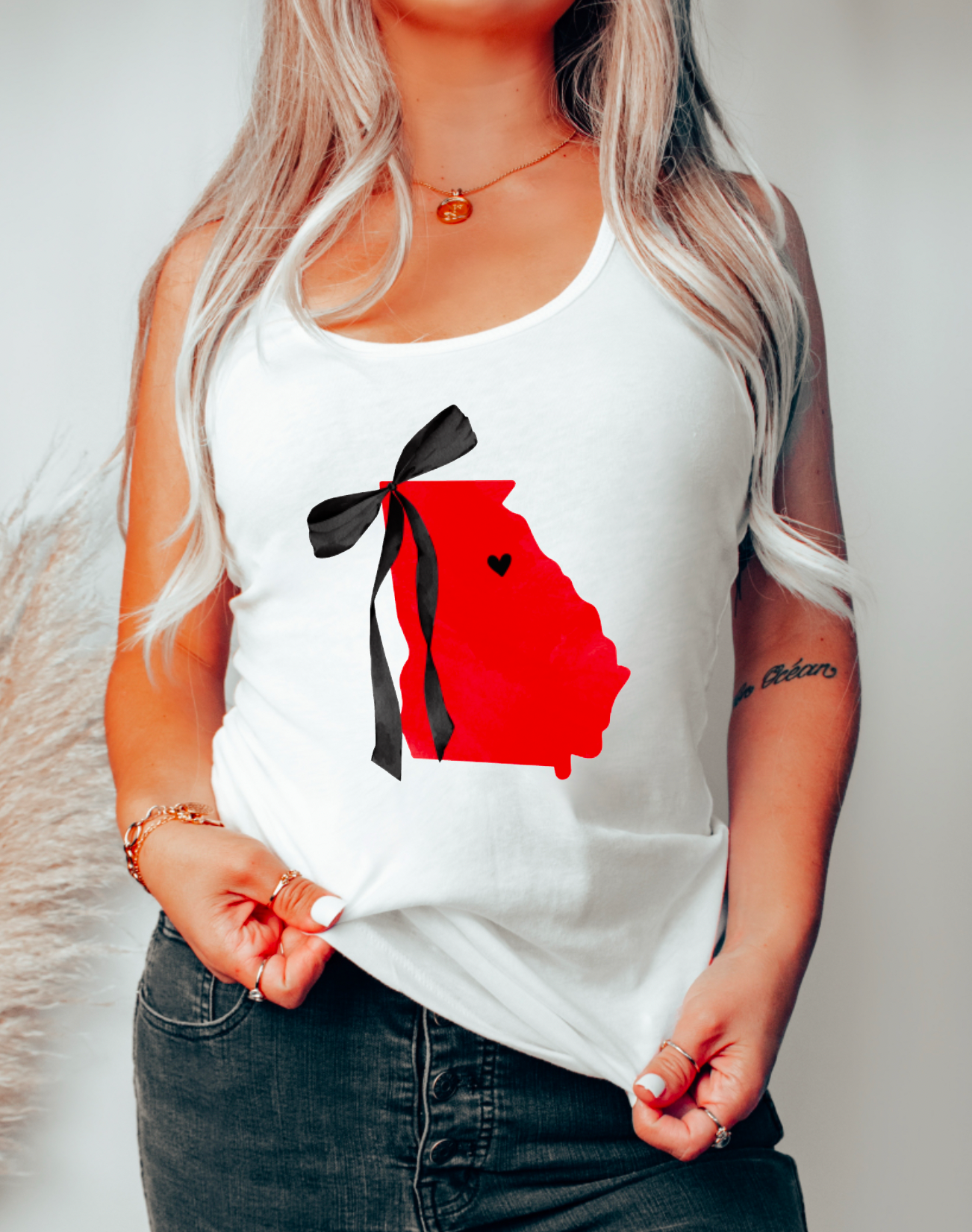 Coquette Georgia State Tank Top | Georgia Bulldogs
