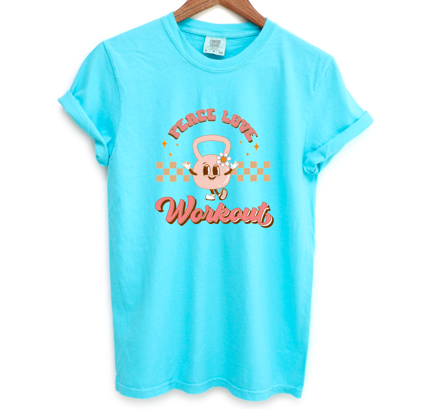 Peace Love Workout Graphic Tee Workout Tees