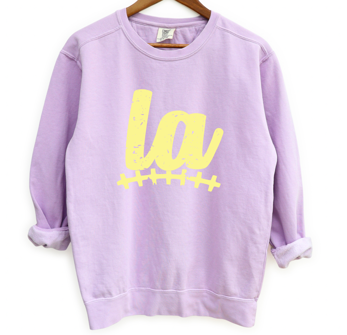 LSU Tigers Football Comfort Colors Sweatshirt