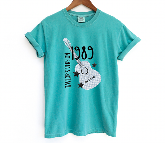 Faux Glitter Taylor Swift 1989 Graphic Tee T-Shirt