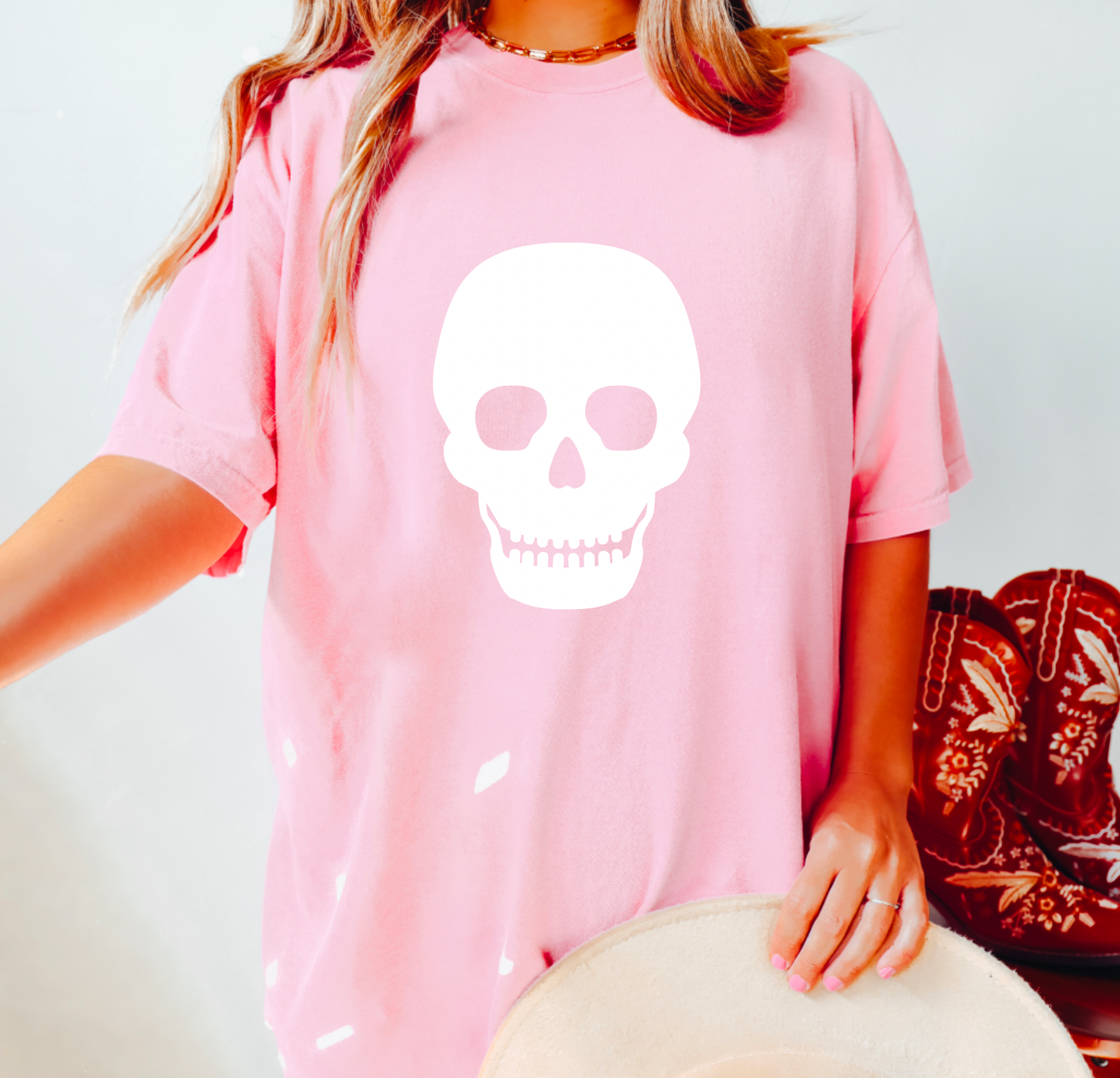 Skeleton Skull Comfort Colors Tee Fall Tees