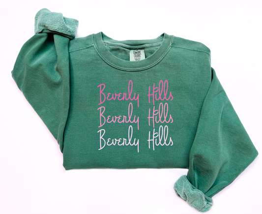 Preppy Beverly Hills Stacked Sweatshirt California