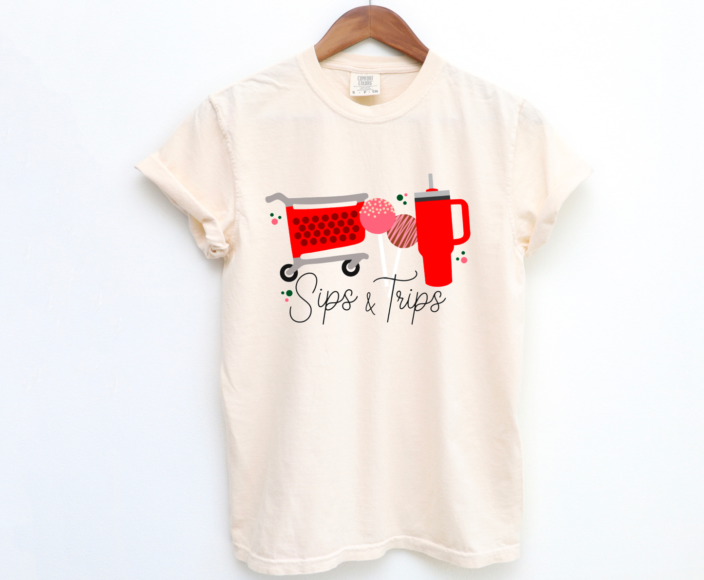 Sips and Trips Comfort Colors Tee