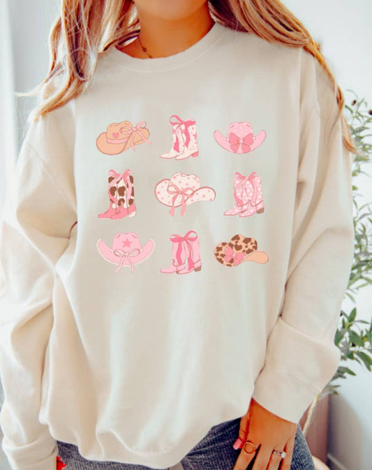 Girly Western Coquette Sweatshirt