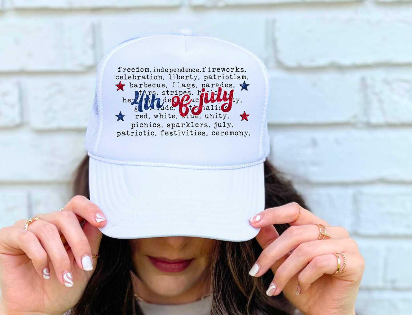 4th of July Things Women's Trucker Hat USA America