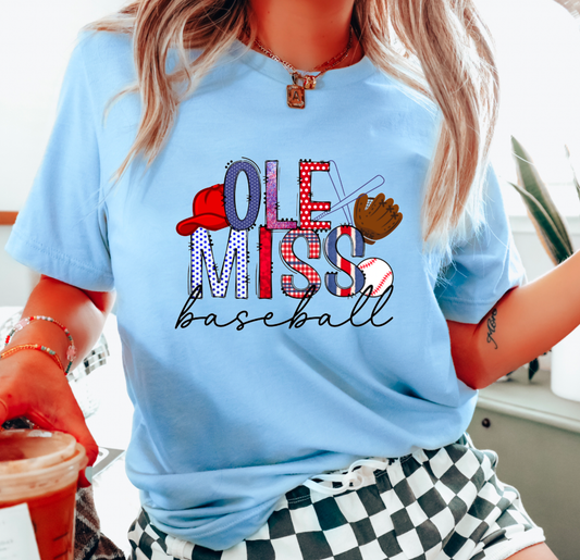 Ole Miss Baseball Bella Canvas T-Shirt