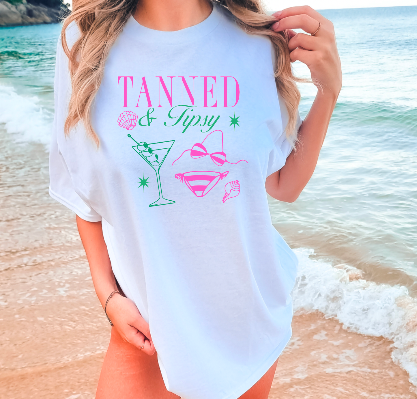 Preppy Tanned and Tipsy Gildan T-Shirt