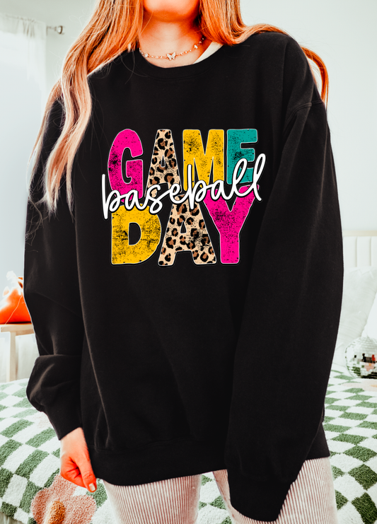 Game Day Baseball Distressed Sweatshirt | Gameday
