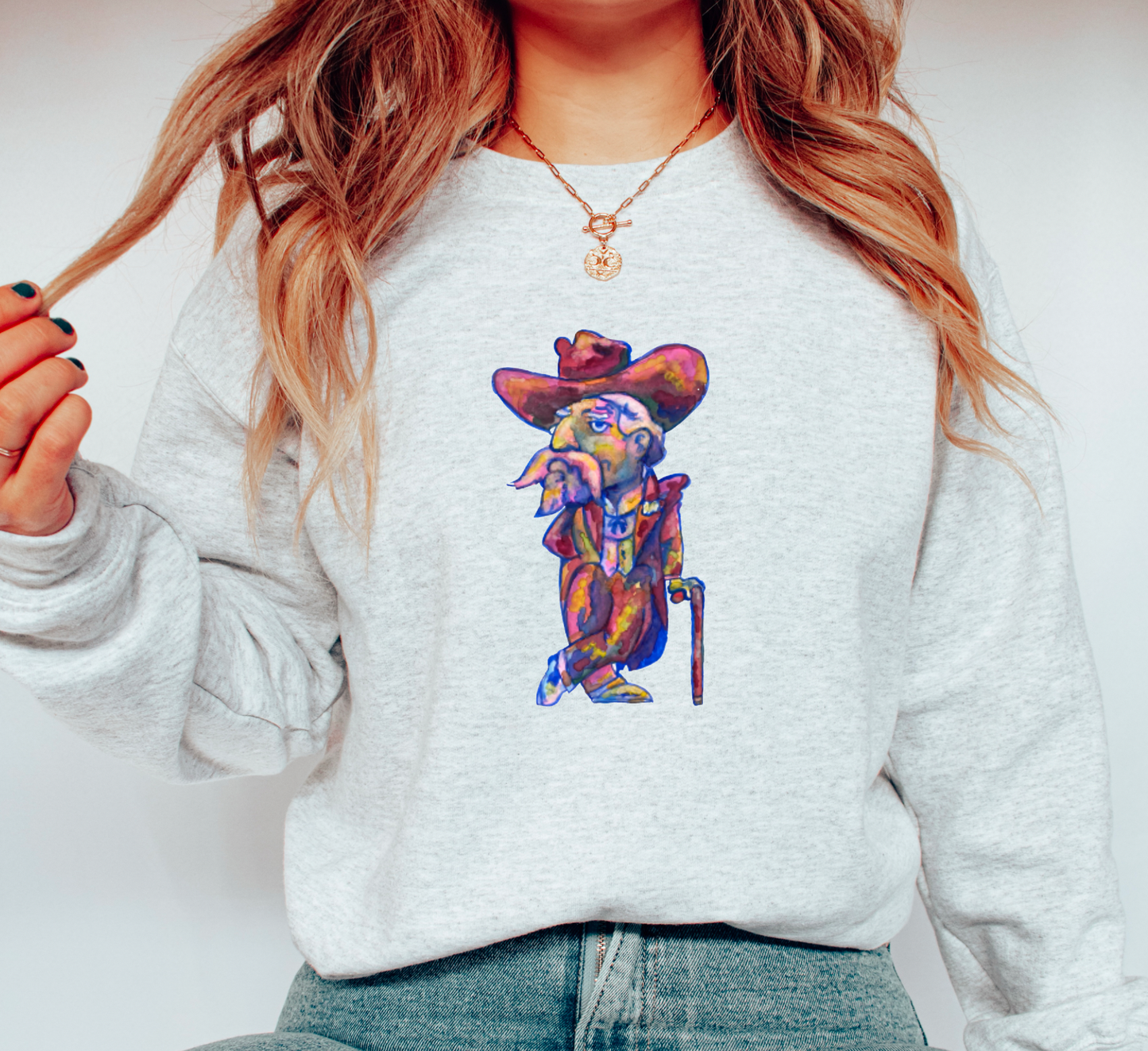 Watercolor Ole Miss Rebels Gildan Sweatshirt