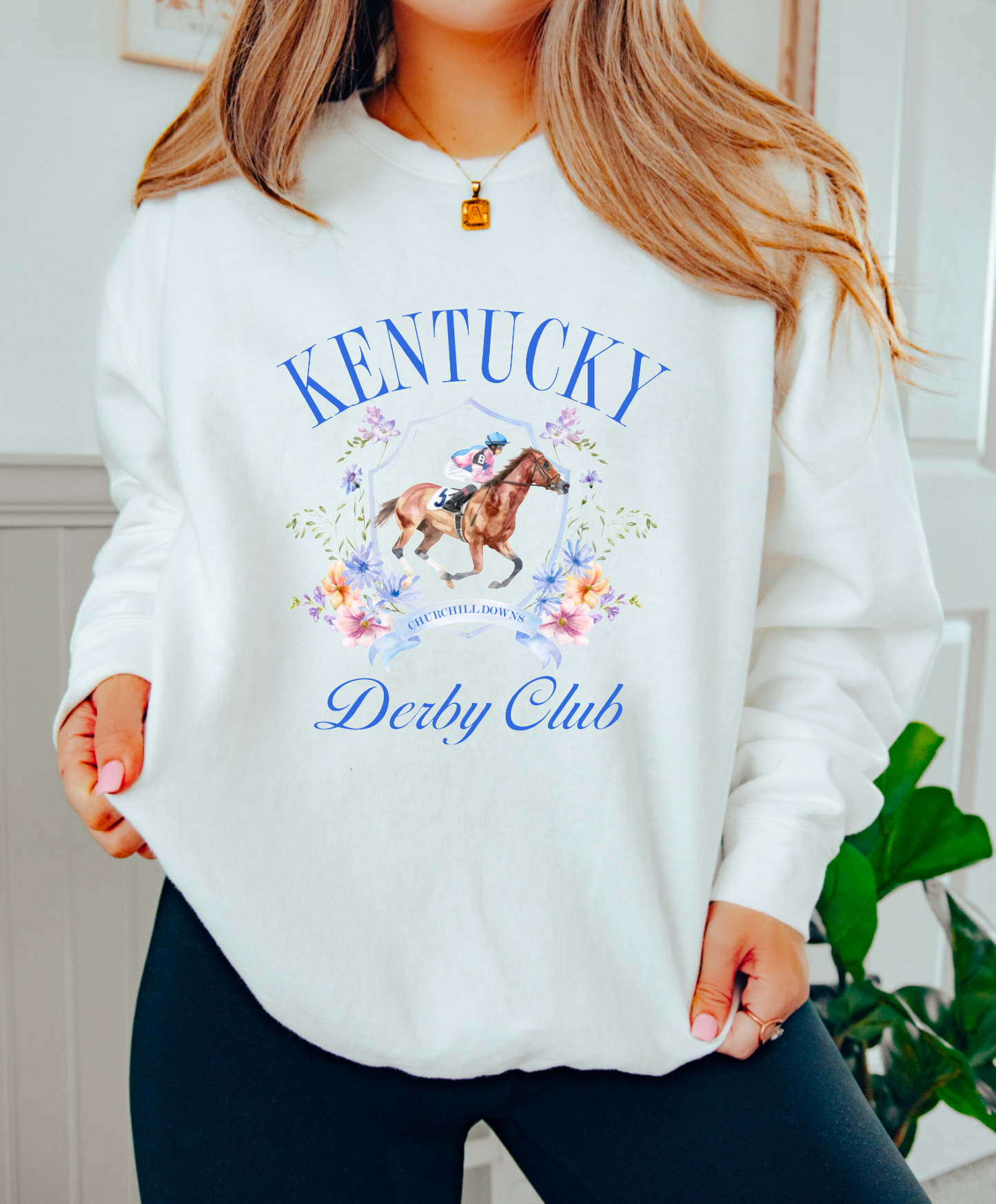 Kentucky Derby Club Sweatshirt | Coquette | Preppy