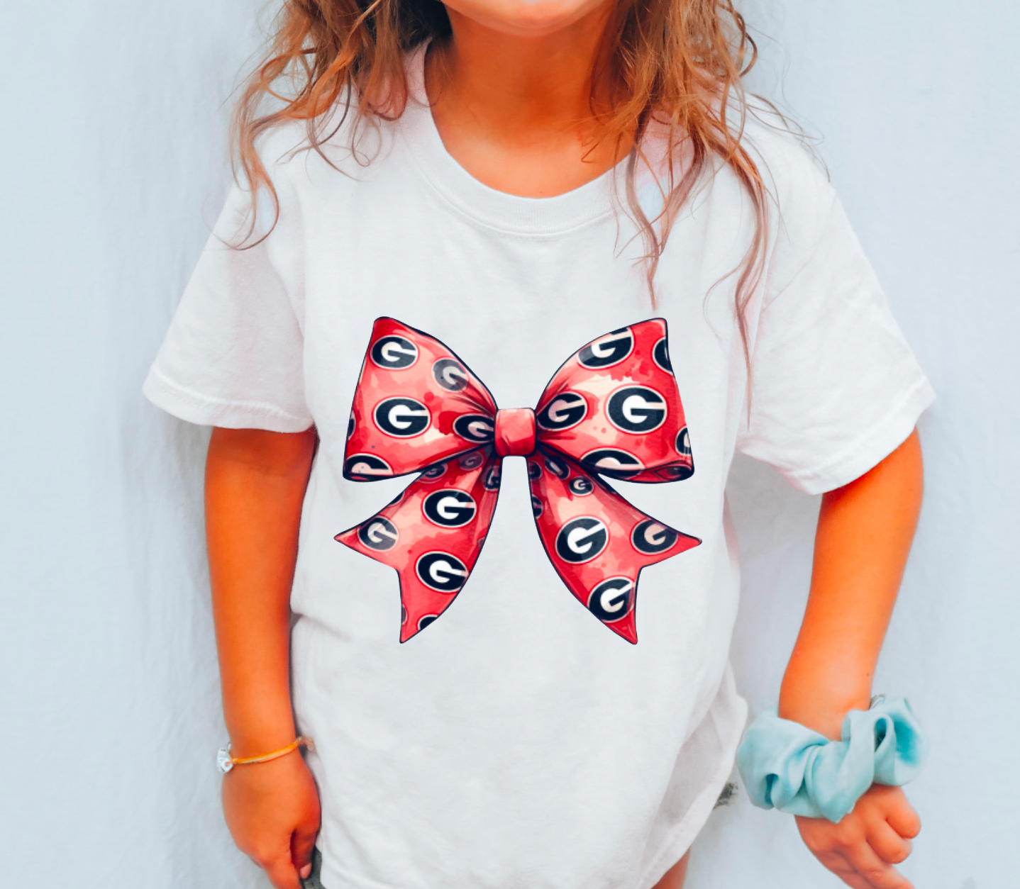 YOUTH Georgia Bulldogs Coquette Bow Graphic Tee Kids