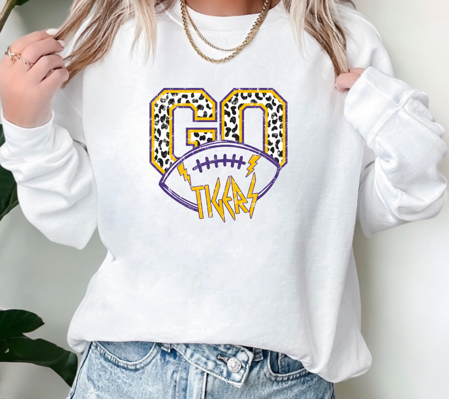 Go LSU Tigers Comfort Colors Sweatshirt Game Day Tees