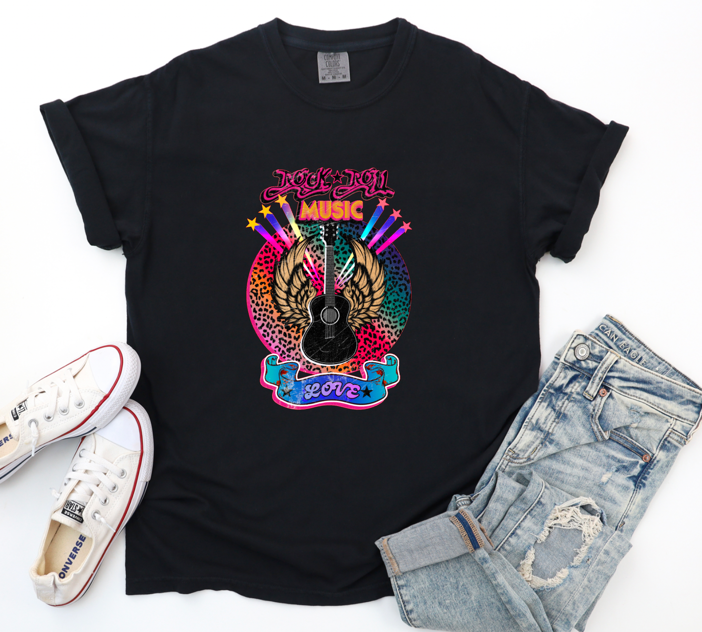 Rock & Roll Music Comfort Colors Tee