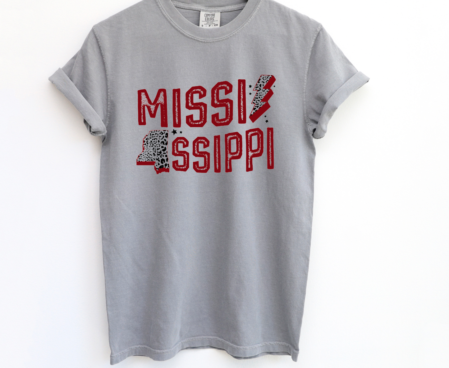 Mississippi Lightning Bolt Comfort Colors Tee
