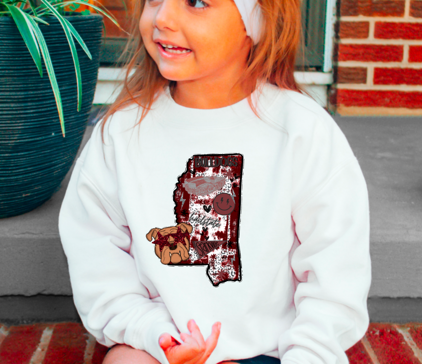 YOUTH Preppy Football Sweatshirt Fall Kids 