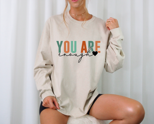 Boho You Are Enough Gildan Long Sleeve Tee