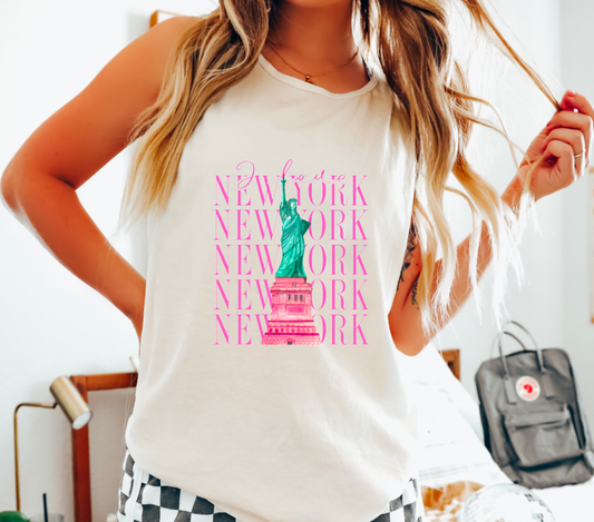 Preppy New York City Comfort Colors Tank Top