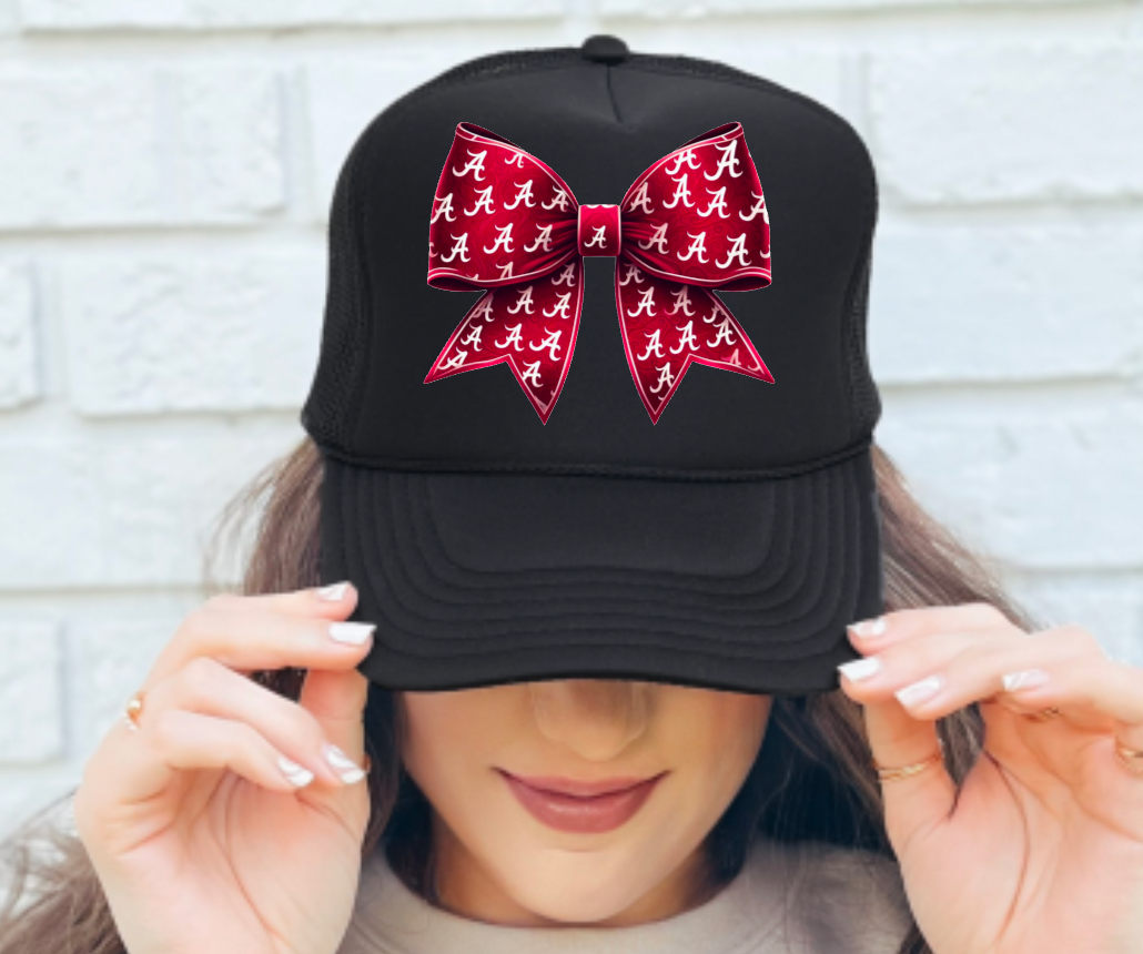 Alabama Crimson Roll Tide Coquette Bow Trucker Hat