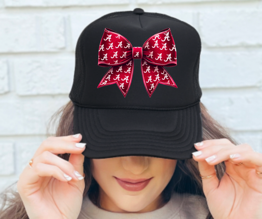 Alabama Crimson Roll Tide Coquette Bow Trucker Hat