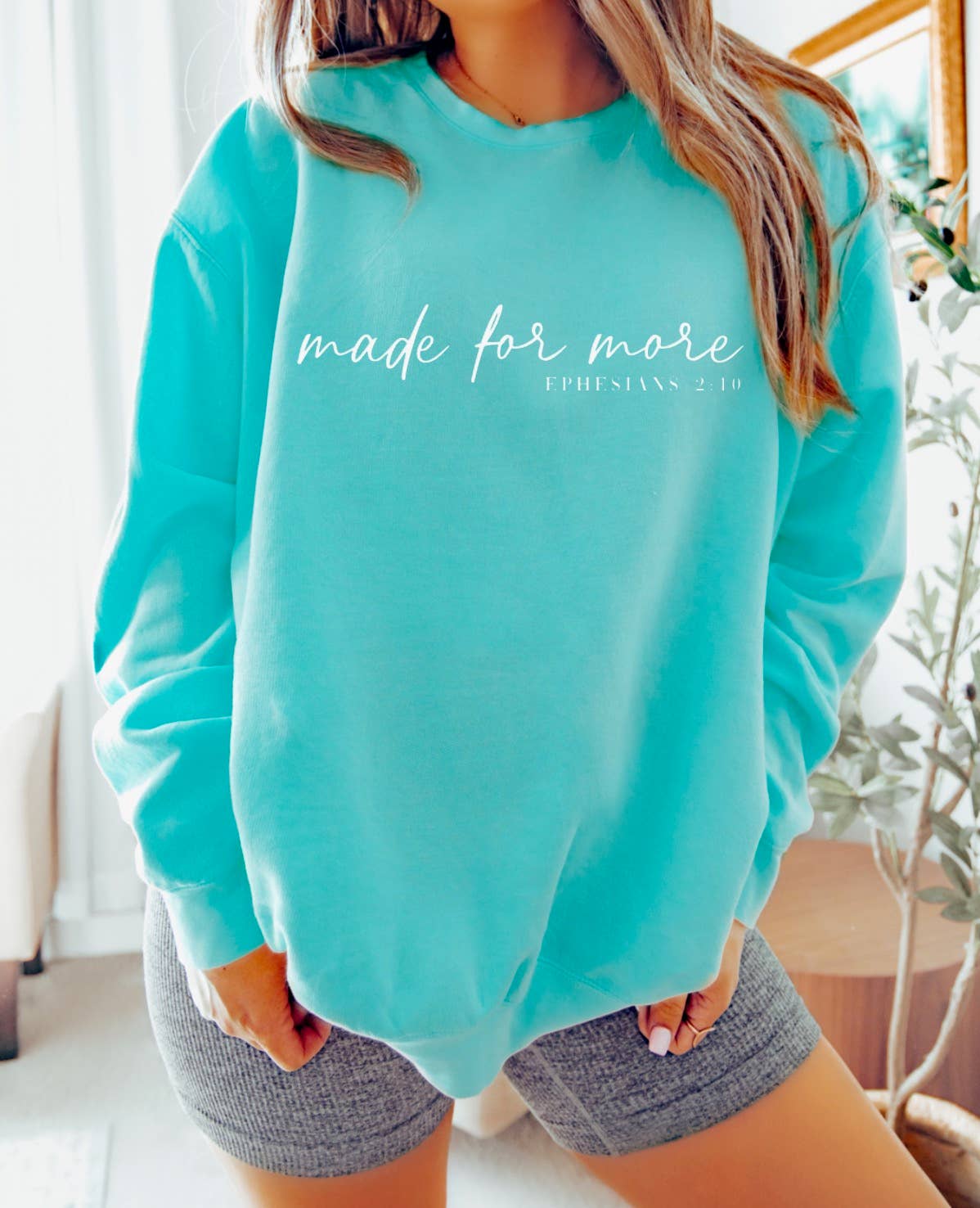 Made For More Script Graphic Sweatshirt Faith     