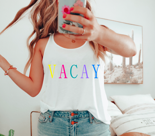 Trendy Vacay Tank Top | Summer Tank Top| Vacation Tees