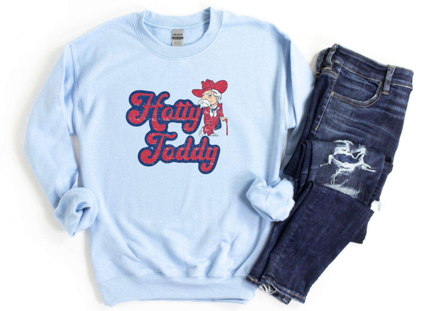 Powder Blue Hotty Toddy Gildan Sweatshirt