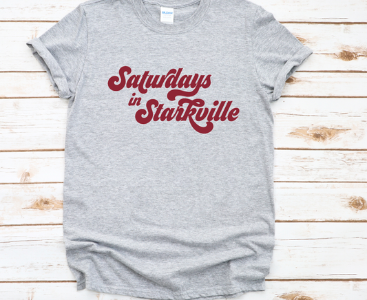 Saturdays In Starkville Graphic Tee Mississippi Tees