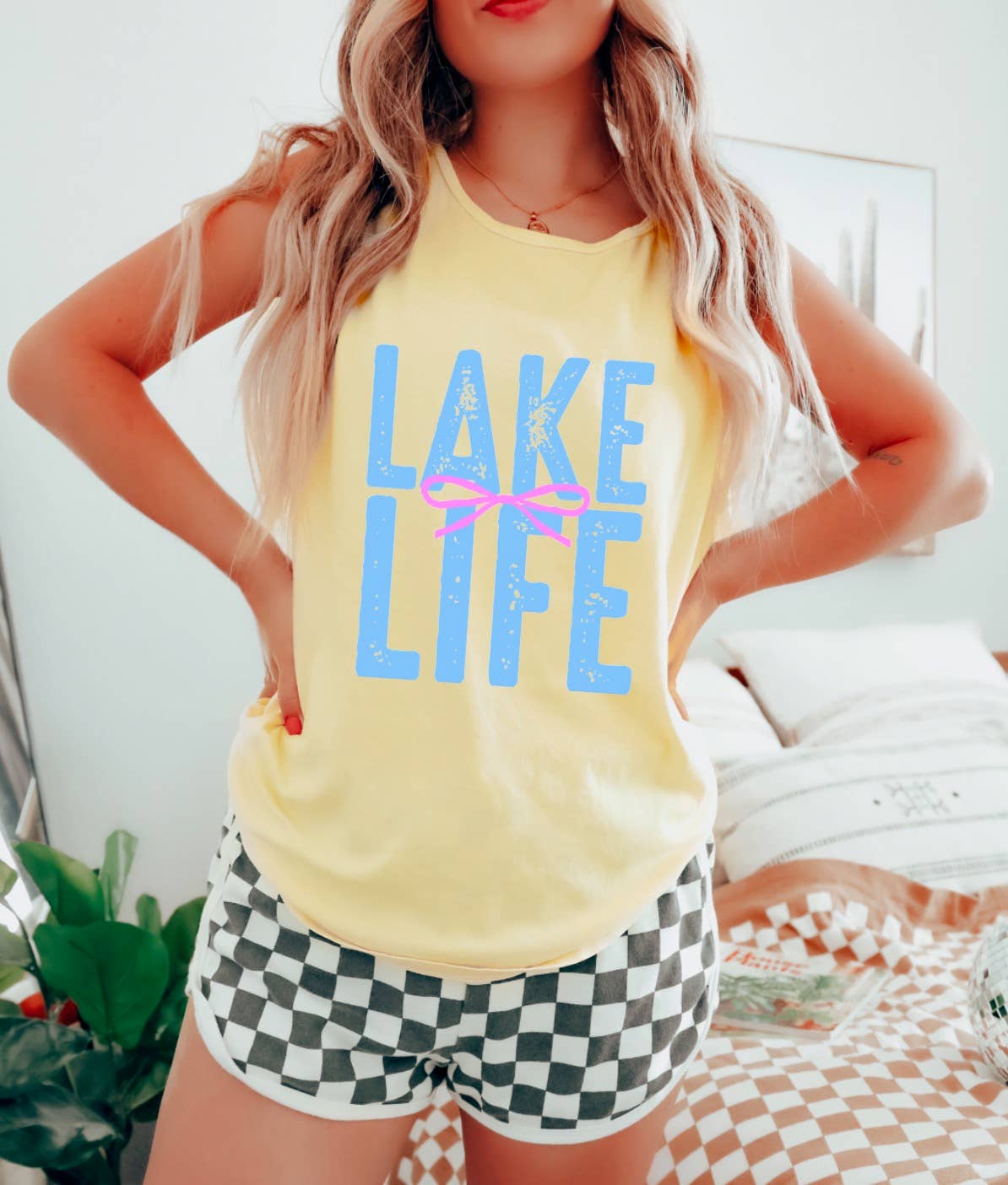 Preppy Lake Life Coquette Tank Summer Beach    