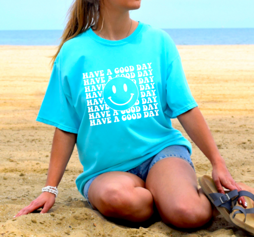 Retro Have A Good Day Smiley Face Graphic Tee | T-Shirts