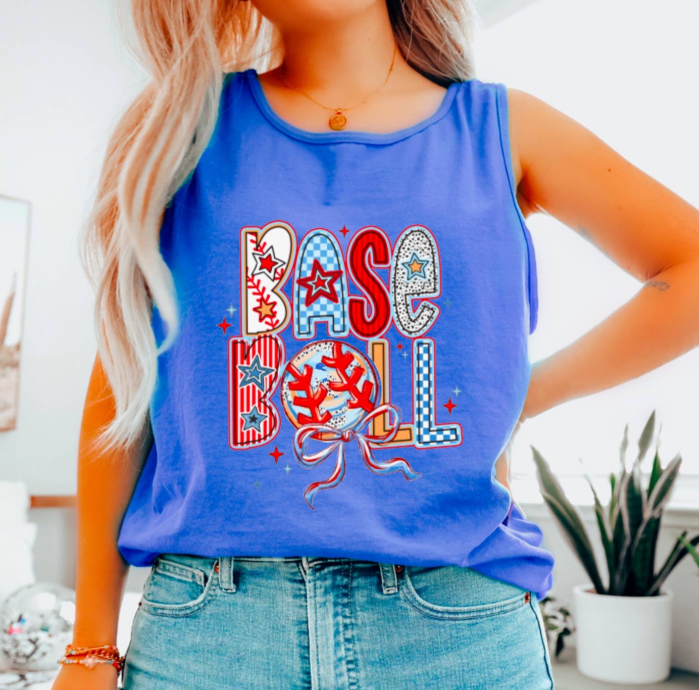 Baseball Doodle Coquette Tank Sports      