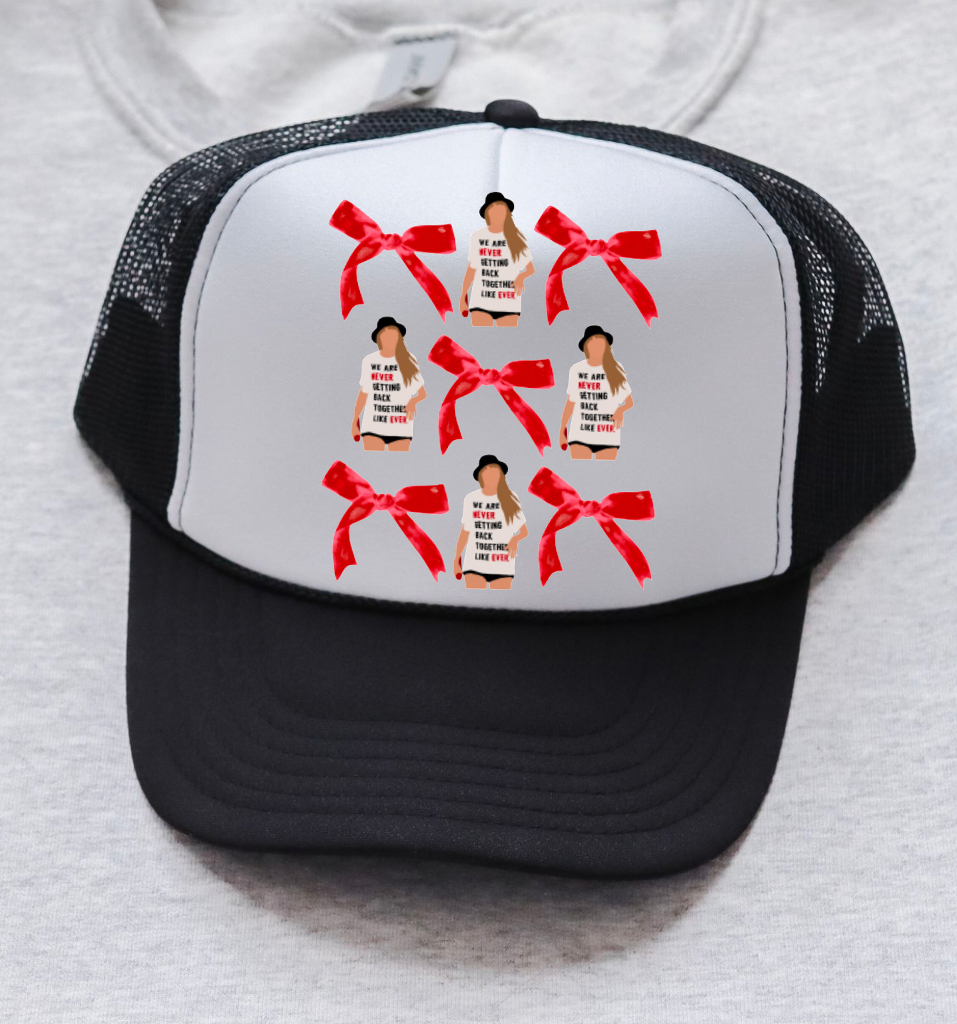 Taylor Swift Coquette Red Bows Trucker Hat | Taylor Swift