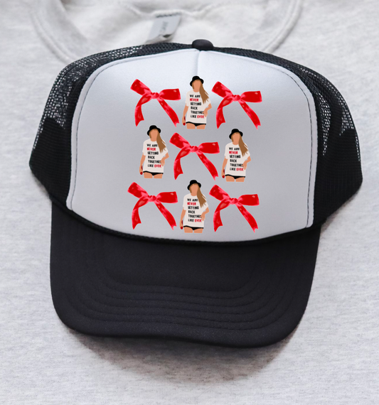 Taylor Swift Coquette Red Bows Trucker Hat | Taylor Swift