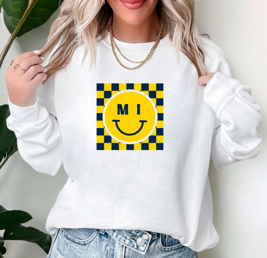 Michigan Football Checkered Sweatshirt