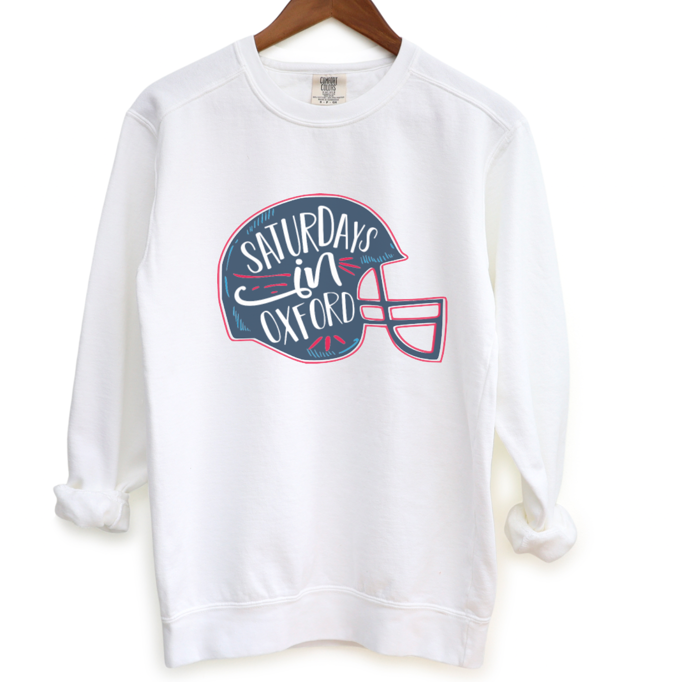Saturdays In Oxford Comfort Colors Sweatshirt Ole Miss Tees