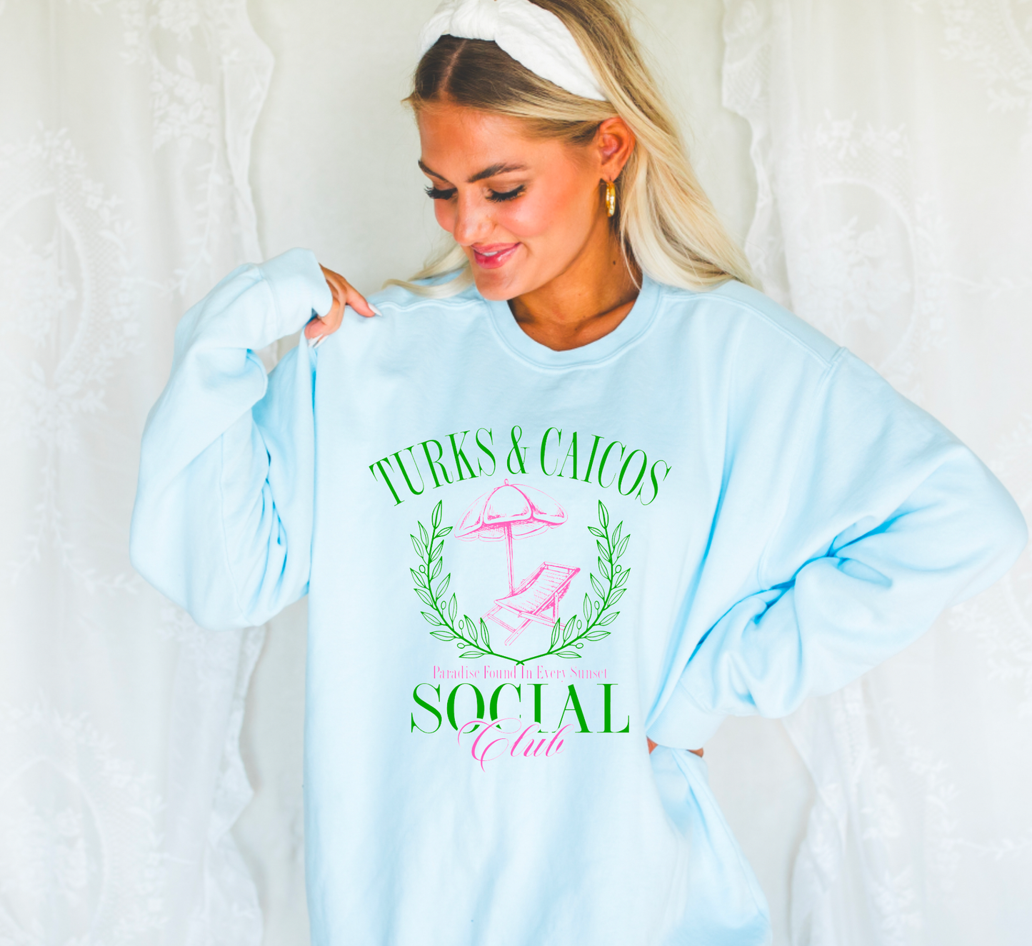 Turks & Caicos Social Club Sweatshirt | Vacation | Tropical
