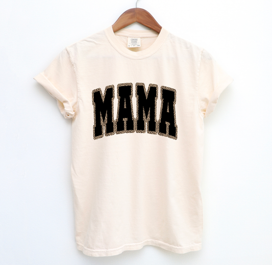 Preppy Mama Cheetah Print Comfort Colors T-Shirt