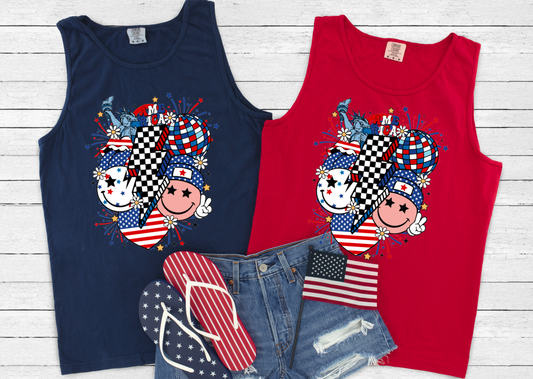 Retro America Tank Top | 4th of July | USA