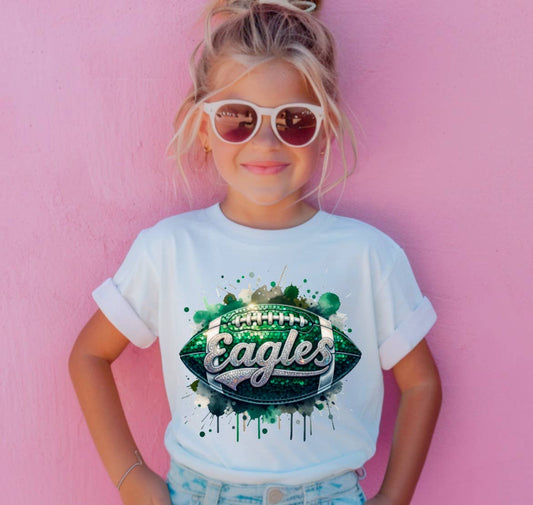 Toddler Philadelphia Eagles Faux Sequins Football Tee