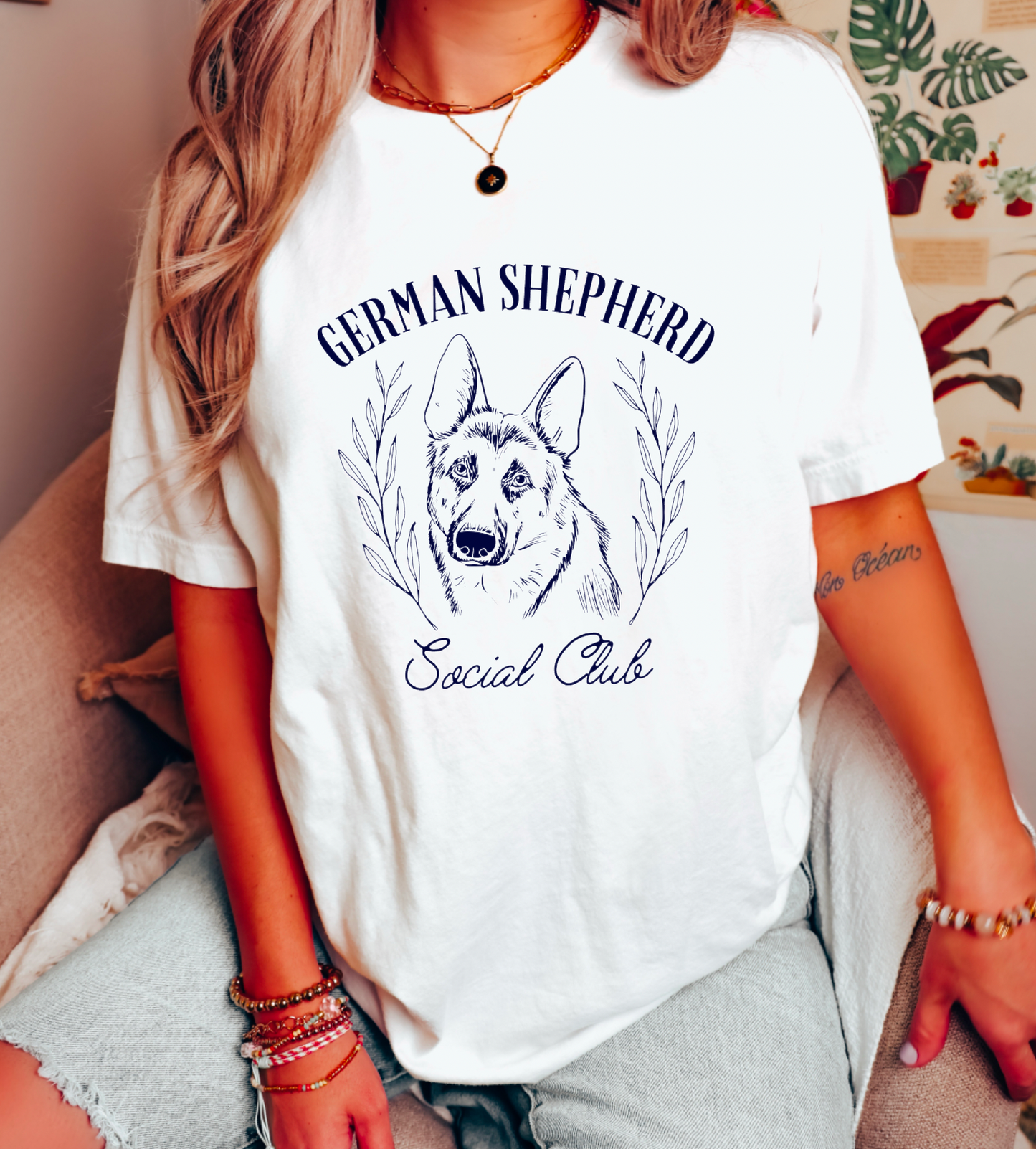 German Shepherd Social Club Graphic Tee Women's T-Shirt