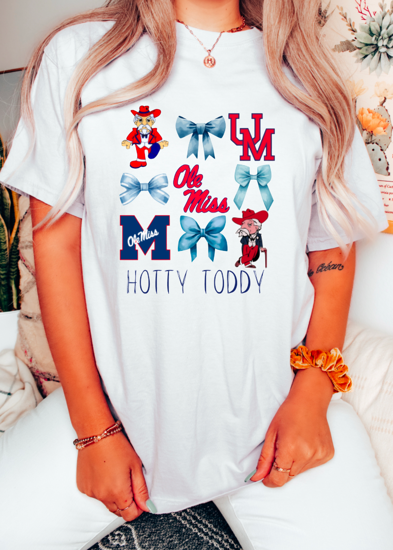 Ole Miss Coquette Graphic Tee Football