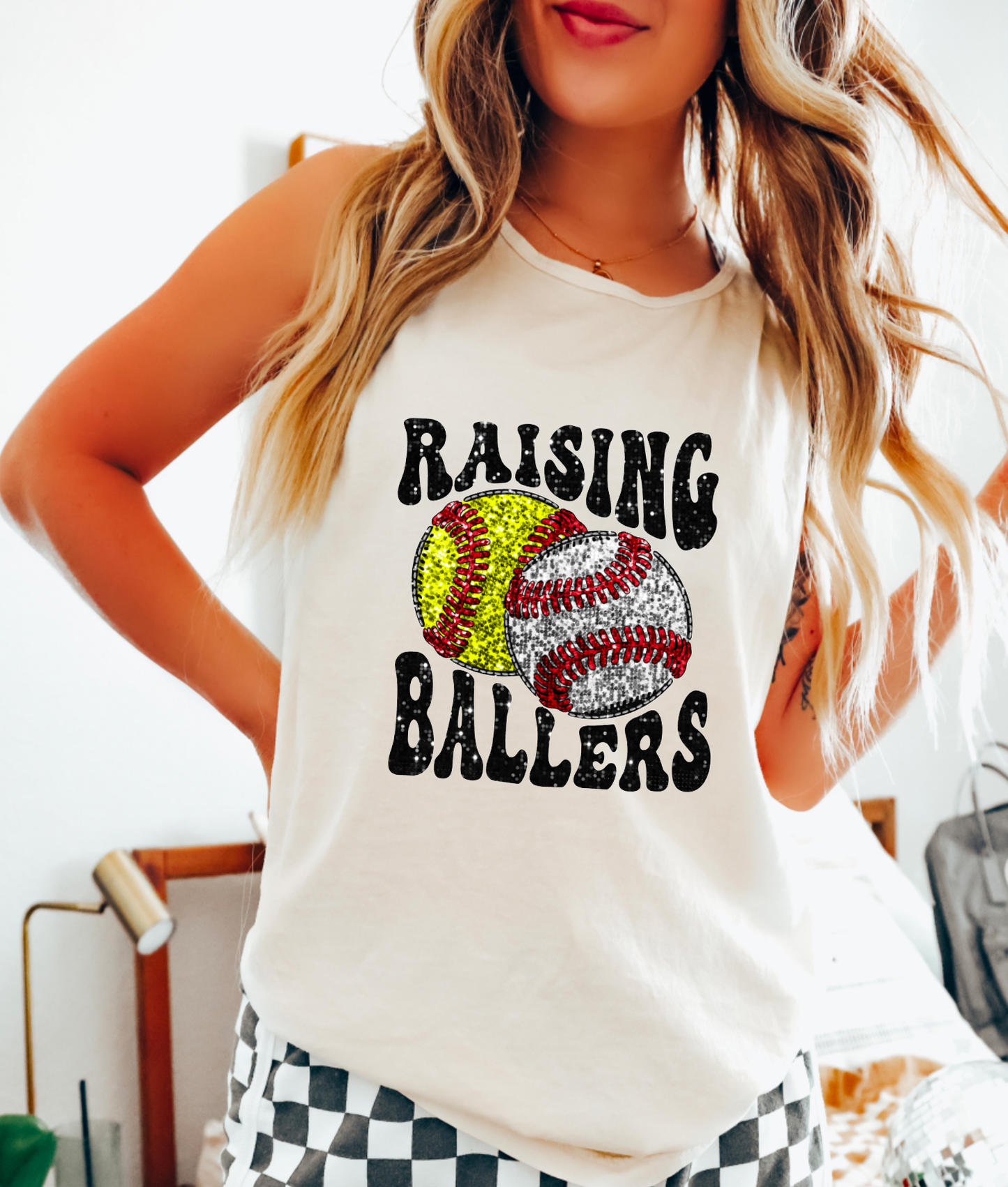 Raising Ballers Tank Top | Baseball | Softball | Mom