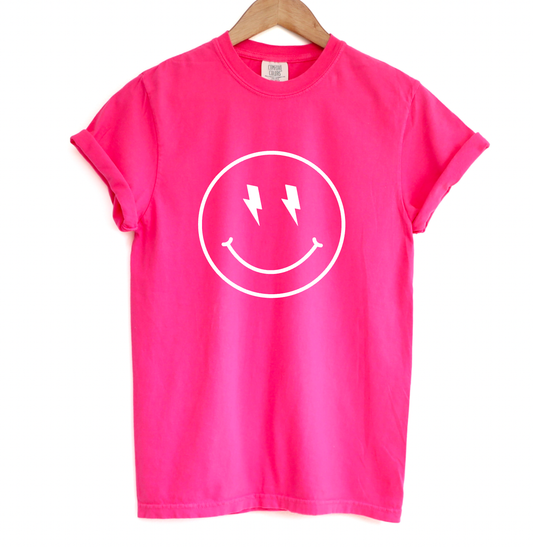 Smiley Face Comfort Colors Tee