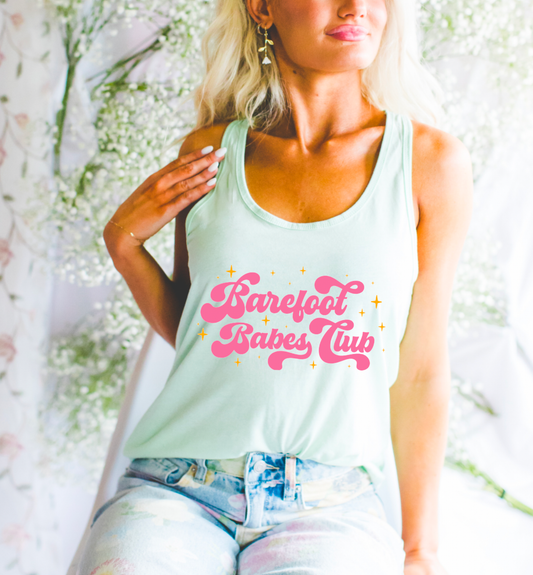 Barefoot Babes Club Tank Top | Summer | Beach | Tank Tops